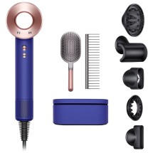Фен Dyson Supersonic HD07 Vinca blue и Rosé с 5 насадками дорожным чехлом и расческами