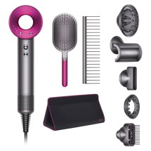 Фен Dyson Supersonic HD07 фуксия с 5 насадками, расческами и дорожным чехлом