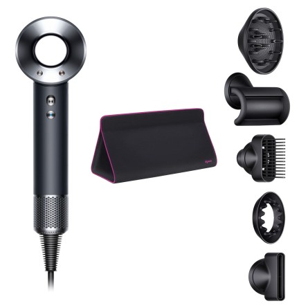 Фен Dyson Supersonic HD07 черный/серебристый с 5 насадками и дорожным чехлом
