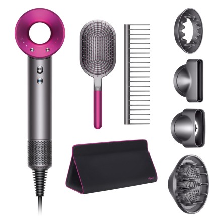 Фен Dyson Supersonic HD03 с чехлом, 4 насадками и расческами цвет фуксия