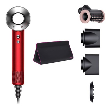 Фен Dyson Supersonic HD15 красный в чехле с 4 насадками