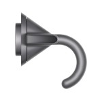 Закругленная насадка для сушки непослушных волос. Обеспечивает максимальную гладкость и блеск волос