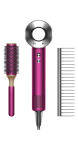 Фен оттенка фуксия с двумя расческами